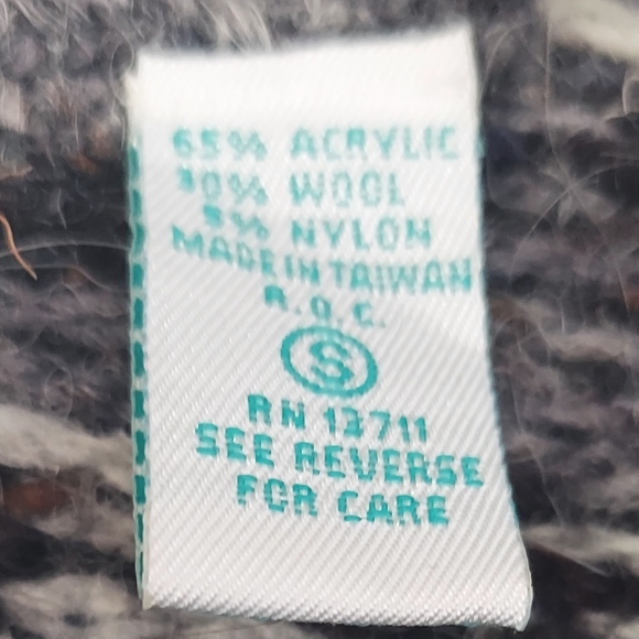 Milano Sport Women's Vest Grey/Cream Sz Small Argyle/Aztec/Fair Isle Pattern VTG - Picture 4 of 11